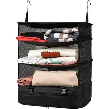 Appeso Viaggio Portatile Cubo Scaffali Bag 3-Ripiano Bagagli Organizzatore Storage Bag