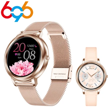 696 MK20 Donne Smart Watch 2020 Moda donna Full Touch Screen Smart Orologio Contapassi cardiofrequenzimetro Sleep Tracking Orologi