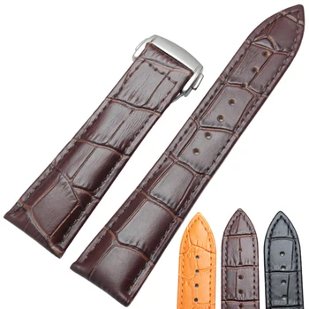 20mm 22mm i cinturini in Vera Pelle Con Farfalla Fibbia deployante Orologio Bracciale Cinturino di Ricambio Accessori