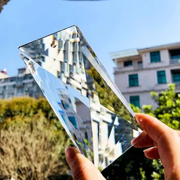 120mm Suncatcher Prisma di Cristallo Lampadario Pendente Partito Ornamento Arte del Vetro Sfaccettato Appeso Xms 5inches Casa Decorazioni di Nozze