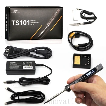 Originale TS101 Mini USB, Elettrico saldatore Temperatura Regolabile Portatile della Saldatura Stazione 24V 3A Alimentazione TS100 Aggiornamento