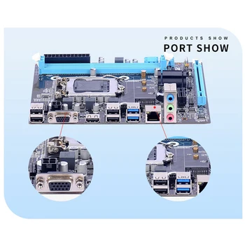 H81 PC Principale del Consiglio 16GB Interfaccia I/O Micro-ATX LGA1150 Desktop Motherboard VGA+HDMI-Compatibile+Porta RJ45 supporta SATA 3.0 2.0