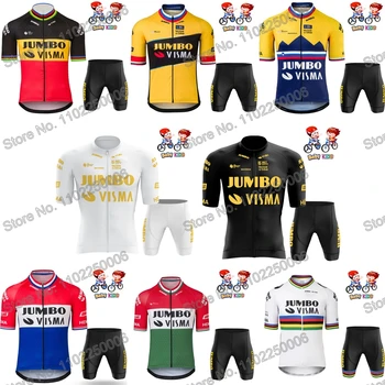 2023 Bambini Jumbo Visma Abbigliamento Ciclismo Estivo Cycling Jersey Set Di Bambini Di Strada In Bicicletta Magliette Suit Ragazzi Ragazze In Bicicletta Pantaloncini