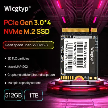 Wicgtyp NVMe SSD 2230 2 TB 1 TB 512GB M. 2 Ssd 2230 NVME PCIe Per Superficie Laptop3 4 a Vapore Mazzo di Gioco Console portatili PS5 Desktop