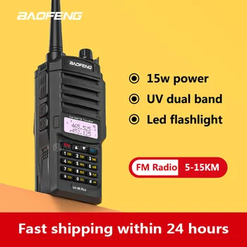 15W 8000mAh Baofeng UV-9R Plus Ham radio IP67 Impermeabile UHF/VHF 10-20KM Walkie Talkie Radio a Due Vie