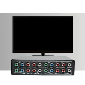 3 in 1 cavo AV Component Video Switch Box, Composito 3 RCA AV Switcher AV Splitter Vga per Monitor per PS2 PS3 PS4 Plug & Play
