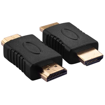 Convertitore ForHDTV Proiettore Portatile compatibile HDMI a HDMI-compatibile MaletoMale placcato Oro Accoppiatore Connettori EXtender Adattatore