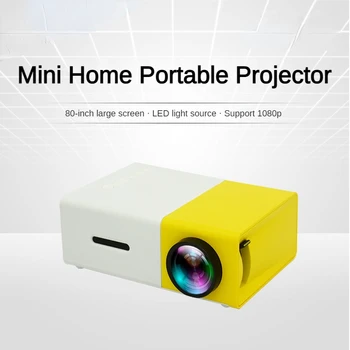 YG300 Mini Proiettore a Led YG300 Bambini 480*272p Portatile della Tasca di staffa di Supporto 1080p 4K Cellulare Video Proiettore Home Theater