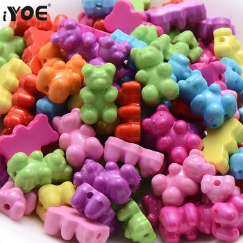 iYOE 30pz di Colore di Candy Mix Acrilico Perle Orso Carino Gummy Bear Perline Per Fare il Bracciale Collana Orecchini Risultati