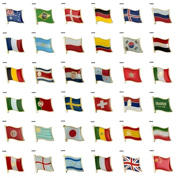 Bandiera nazionale di Metallo Pin Distintivo Decorativo Pin Spilla per i Vestiti Spilla Gioielli Rozetten Papier