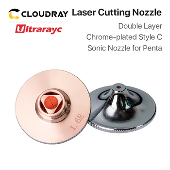 Ultrarayc Laser Ugelli Cromato Doppio strato D28 Calibro 1.2 mm-1.6 mm per Penta Sonic il Taglio di Metalli
