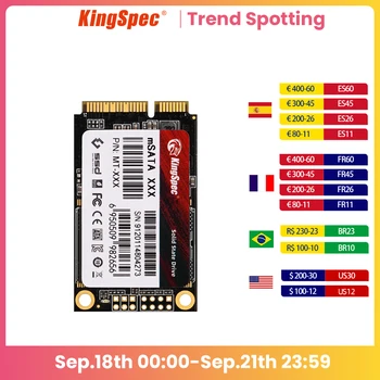KingSpec mSATA SSD da 128gb, 256 gb, 512 GB mSATA SSD da 1 tb, 2 TB HDD Per Desktop 3x5cm Interna a Stato Solido Hard disk per Portatile Hp
