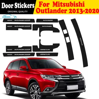 Per Mitsubishi Outlander 2013 2016 2018 Auto Sottoporta In Pelle Adesivi Piastra Di Protezione In Fibra Di Carbonio Soglia Di Striscia Accessori