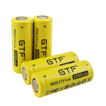 GTF 18500 2200 reale capacità 3.7 V Li-Ion Batteria Ricaricabile per la Torcia elettrica giocattolo elettronico prodotto da 3,7 V a testa piatta batterie