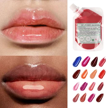 50ml fai da te Lip Gloss Base Multicolore Lipgloss Bulk Bag Rossetto Materie prime all'Ingrosso Pigmento 162 Sfumature Lip Gloss Base