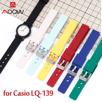 Silicone di Sport Cinturino per orologio Casio LQ-139 LQ-130 LQ-140 12mm Morbido Impermeabile Donne di Sostituzione Barcelet Band Orologio Accessori