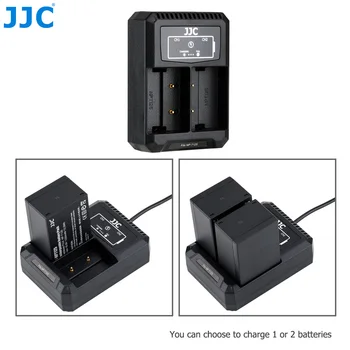 JJC USB Dual Caricabatteria per Fujifilm GFX 100 GFX ANNI ' 50 GFX 50R Fotocamera Sostituisce Fuji NP-T125 Accessori per l'Alimentazione