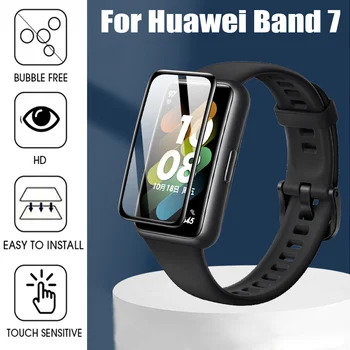 4Pcs Piena Curva Pellicola per Huawei Band 7 Smart Watch con Schermo Pellicola Protettiva Antigraffio Film Soft Cover per Huawei Band7