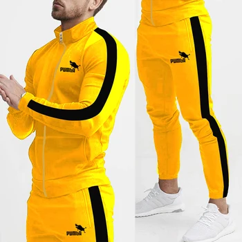 Uomo Primavera Autunno Color-blocking Cardigan Stand Collare Moda di Alta qualità per la Gioventù Sport Semplice Tuta con Cerniera della Tuta