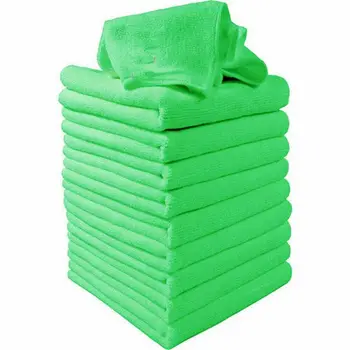 10 Pz Auto Pulita Asciugatura Asciugamani In Microfibra Panno Di Lavaggio Asciugamani In Auto Verde Per La Cura Del Corpo Strofinaccio Dettagli Di Lavaggio, Accessori