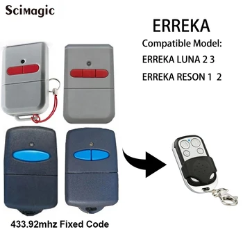 Modello compatibile COSTOLA ERREKA LUNA2/ERREKA LUNA3/ERREKA RESON1/ERREKA LUNA2 433mhz Codice Fisso Porta del Garage Telecomando Portachiavi