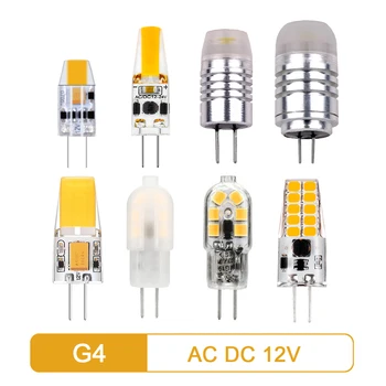 LED MINI G4 AC/DC 12V a Bassa potenza da 1,2 W, 1.4 W 2W 3W ad alta efficienza luminosa strobo gratuito per lampadario di cristallo, cucina, studio, bagno