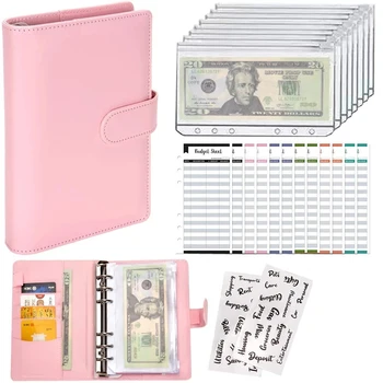 A6 Raccoglitore di Bilancio Notebook Personal Planner Organizzatore di Sistema con Legante Tasche di Cassa Busta Portafoglio per il Risparmio di Denaro Budgeting