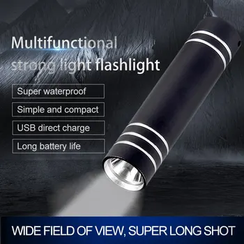 Ricaricabile Mini Torcia a LED per Esterni Luce Portatile 3 Modalità di Illuminazione Impermeabile per Campeggio Avventura all'Aperto