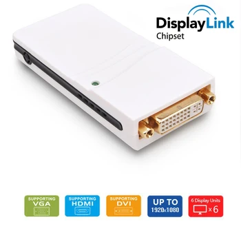 Displaylink Chipset USB3.0/USB2.0 VGA DVI HDMI Grafica convertitore Adattatore per apple macbook pro air mini windows win7/8/win10
