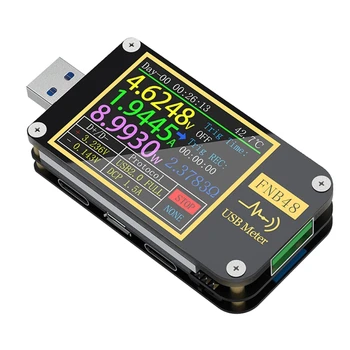 USB Voltmetro Amperometro Tester 1. 77-pollici ad Alta Definizione dello Schermo di Colore Corrente Multifunzione Protocollo Strumento di valutazione della Capacità M4YD