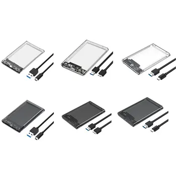 HDD Caso di Tipo C, SSD Esterno Hard Disk Mobile Drive Enclosure SATA a USB 6Gbps Supporto di 6 tb Portatile Dispositivo Mobile