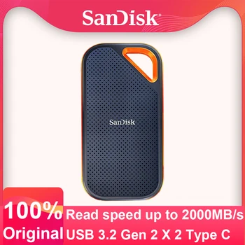SanDisk da 2 tb Extreme PRO 4TB Portatile SSD di Tipo C, NVMe 1TB Fino a 2000 MB/s USB-C USB Tipo A 3.2 Gen 2x2 Esterni, Unità a Stato Solido
