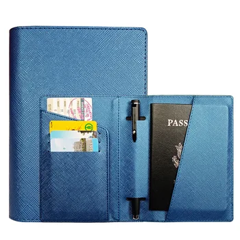 In pelle Passaporto di Copertura Multi-Funzione ID Carta di credito Portafoglio Documento Organizzatore Caso Uomini Donne Accessori da Viaggio