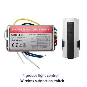 Alta tensione 110V 220V 3 4 5 6 canali remote controller switch 1000W/CH LED wireless digitale sottosezione di controllo remoto