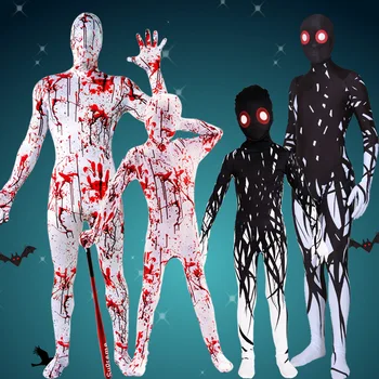 Costume di Halloween Bambino Tuta Ragazzo Bambini Cosplay Fantasma Mostro Mutante Orrore Variabile Clown Sangue Abiti Spaventoso Stampa 3D