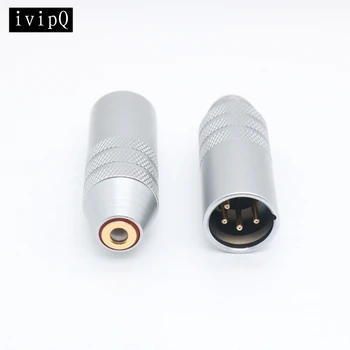 ivipQ-43 XLR Maschio 4 Pin Plug Converter 2.5 mm 3.5 mm 4.4 mm 1/8