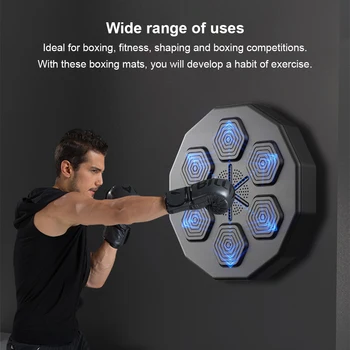 Smart Wall Target di Luce a LED Intelligente Appeso Musica Boxe Macchina Pad Allenamento Attrezzature per il Fitness Trainer Bambini