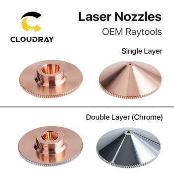 Cloudray Laser Ugello Singolo Doppio Strato Di Diametro.32mm Calibro di 0,8 - 6,0 per Raytools Potenziare BT240 1064nm del Laser della Fibra Testa di Taglio