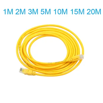 Giallo RJ45 UTP cat5e di rete cavo di prolunga 1M 2M 3M 5M 10M 15M 20M 8p8c patch Ethernet cavo di filo di rame