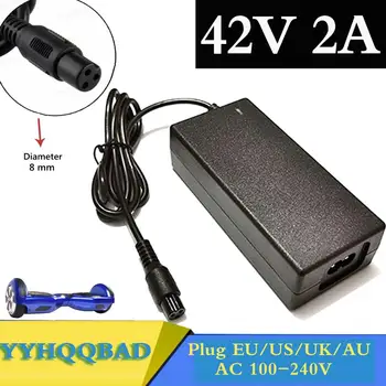 42V 2A Caricabatterie Universale, 100-240VAC tensione di Alimentazione per Auto Bilanciamento Scooter hoverboard caricabatterie UK/EU/US/AU Plug