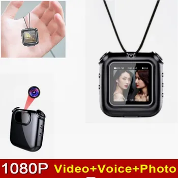 Mini Body Fotocamera Portatile Clip Collana di Audio, Video, Voce, Foto, Registratore HD 1080P Action Cam Display Schermo Smart Loop di Registrazione