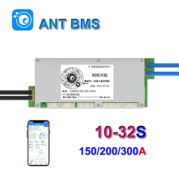 Ant BMS Bluetooth Smart BMS con Equilibrio dello Li-Ione LiFePo4 LTO Batteria 10-32S 18650 Batteria Bordo di Protezione