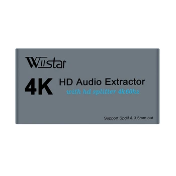 4K HD Audio Estrattori Con HD Splitter HD o HD + Audio Convertitore SPDIF+Jack Stereo da 3,5 mm compatibile HDMI Splitter 1X2