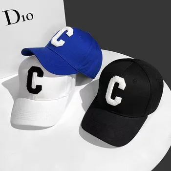 Nuova Moda Berretto da Baseball per le Donne e gli Uomini di Cotone Soft Top Cappelli Ricami Lettera C d'Estate il Sole Tappi Casual Snapback Hat Kpop
