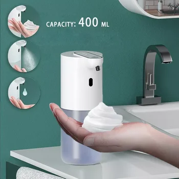 A parete Dispenser Automatico di Sapone di Ricarica USB Bagno di Lavaggio a Mano a Infrarossi Sensore di Dispenser di Sapone Accessori per la Cucina