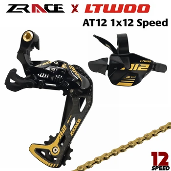 ZRACE x LTWOO AT12 12 Velocità Leva Cambio + Deragliatore Posteriore 12s + Catene, per la MTB Compatibile con M7100 / M8100 / M9100 / EAGLE