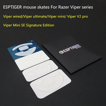 1 confezione di Gioco Tiger avanzata di ghiaccio edizione del Mouse Pattini Piedi Per Razer Viper/Viper ultimate/mini Viper SE V2 pro Bianco Scivola