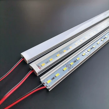 1-24pcs/Sacco 12VDC 50cm 20 pollici di gabinetto del LED bar luce 8W 5730 36LEDs profilo alluminio led hard striscia di luci Lineari