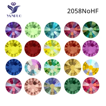 2058NoHF Multi-Colored Non Hotfix Pietre Colla Strass Cristalli Strass Flatback Unghie Arte Pietre fai da te Accessori