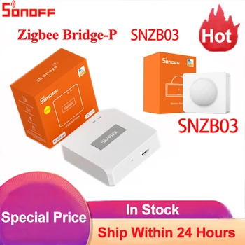 SONOFF Zigbee Ponte-P Hub Gateway Zigbee Zigbee Smart 3.0 SNZB03 Sensore di Movimento Intelligente di Sicurezza della Casa di Telecomando Via eWelink APP